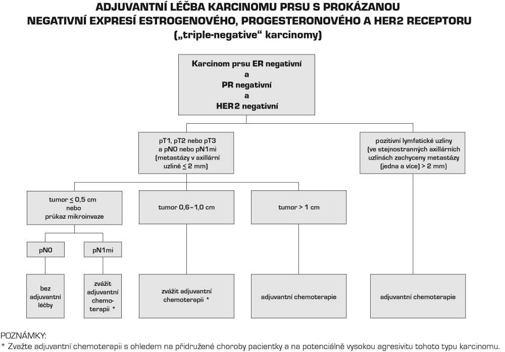 ADJUVANTNÍ LÉČBA KARCINOMU PRSU S PROKÁZANOU NEGATIVNÍ EXPRESÍ ESTROGENOVÉHO, PROGESTERONOVÉHO A HER-2 RECEPTORU („triple-negative“ karcinomy)