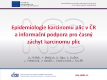 Epidemiologie karcinomu plic v ČR  a informační podpora pro časný záchyt karcinomu plic