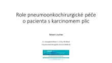 Video: Role pneumoonkochirurgické péče o pacienta s karcinomem plic