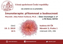 Imunoterapie: přítomnost a budoucnost - přednáška 19. 2. 2019 v 16 hodin Praha