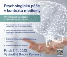 Psychologická péče v kontextu medicíny. Psychologický program v rámci BOD 2023 3. 11. 2023