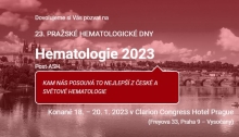 23. ročník Pražských hematologických dnů: HEMATOLOGIE 2023 - Post-ASH, 18. - 20. 1. 2013